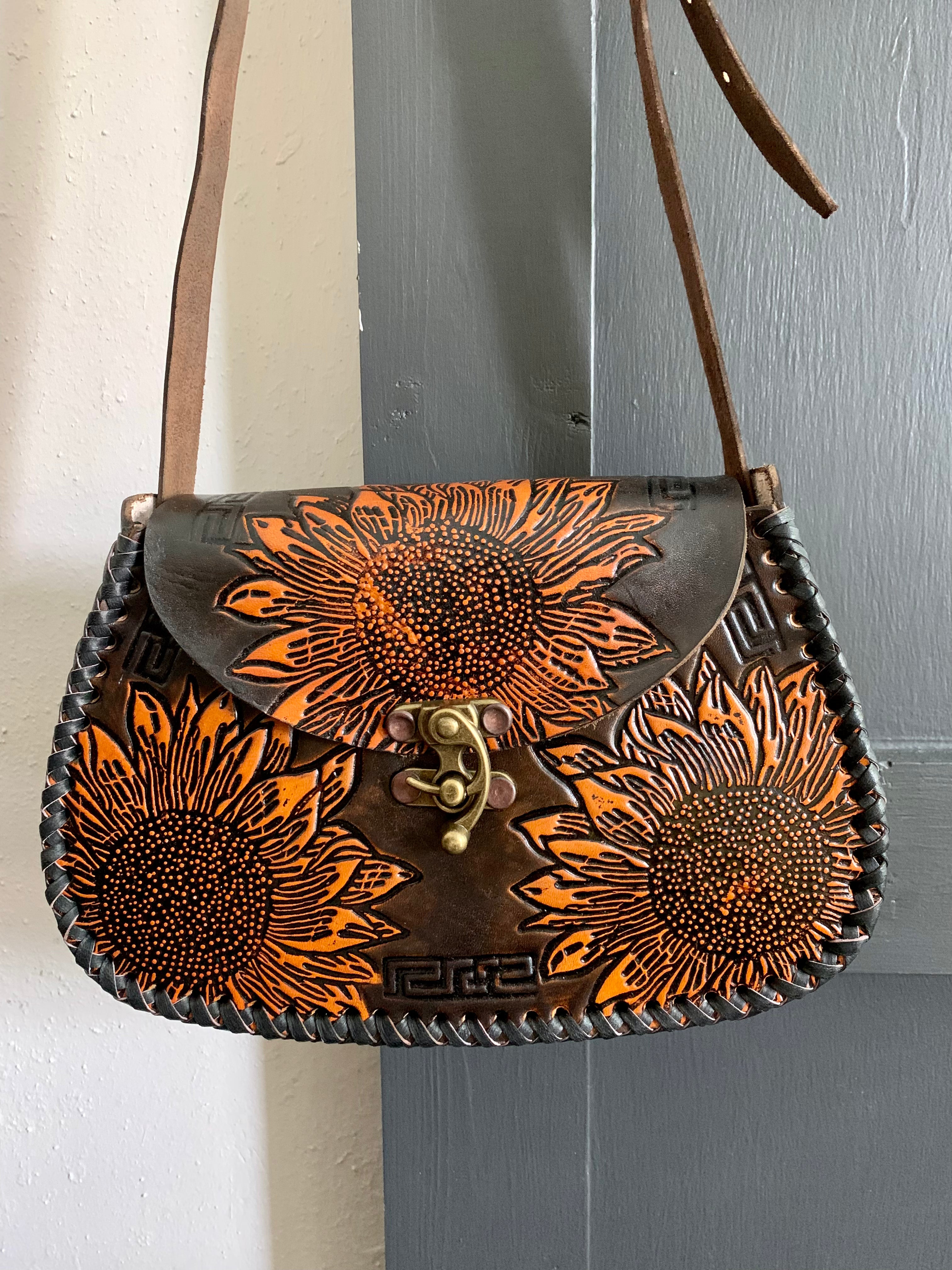 Vintage mexican top leather purses