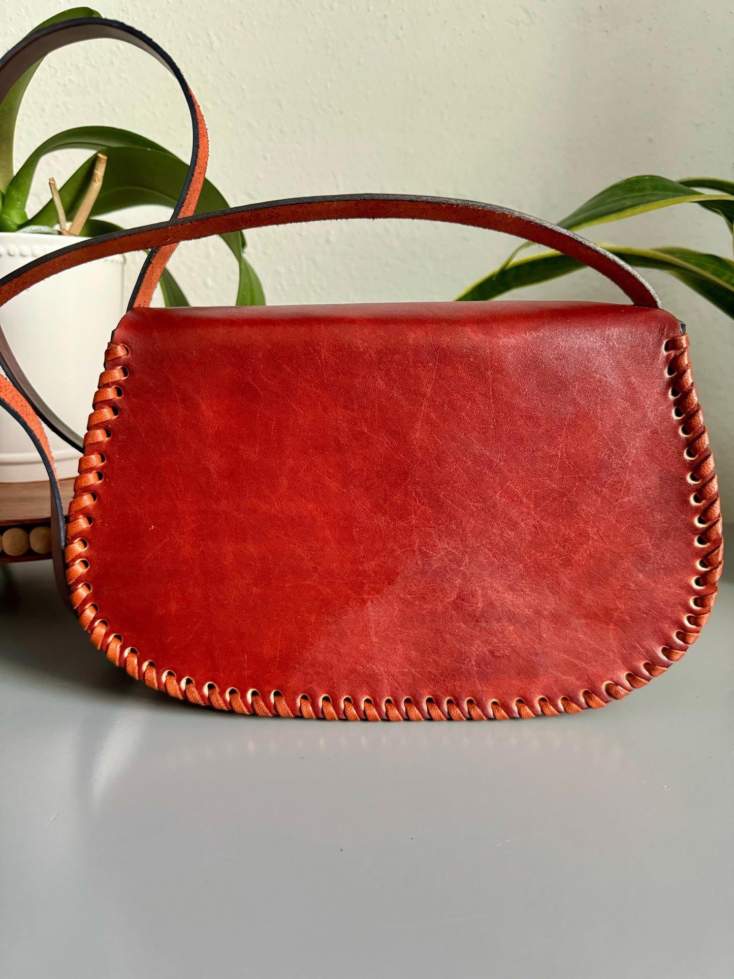 Leather Hand-Tooled Embossed Mexican Floral Handbag, Handmade Butterfly Sunflower Motif Purse, Artesanal Bag